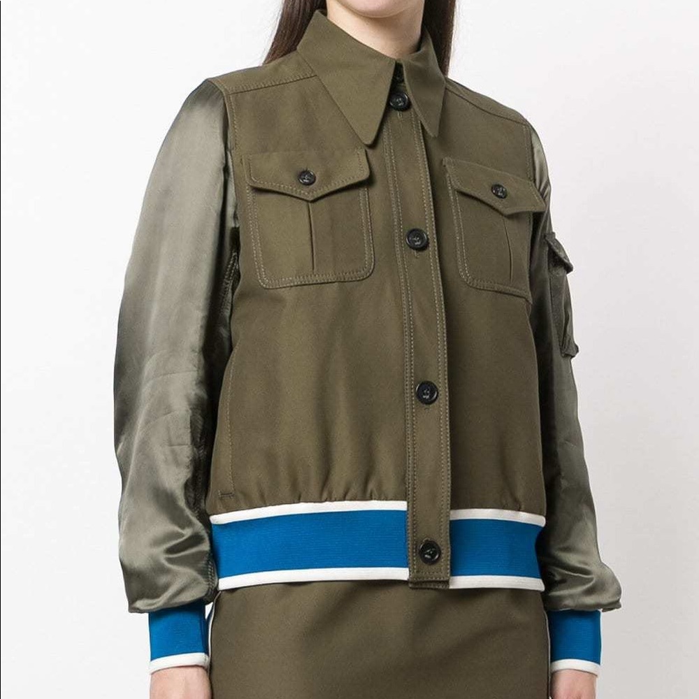 N 21 Olive Bomber Jacket